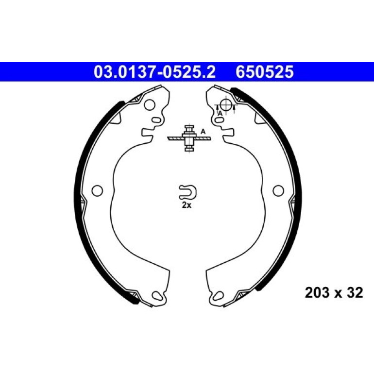 Bremsbackensatz 03.0137-0525.2 Bremsbackensatz 03.0137-0525.2