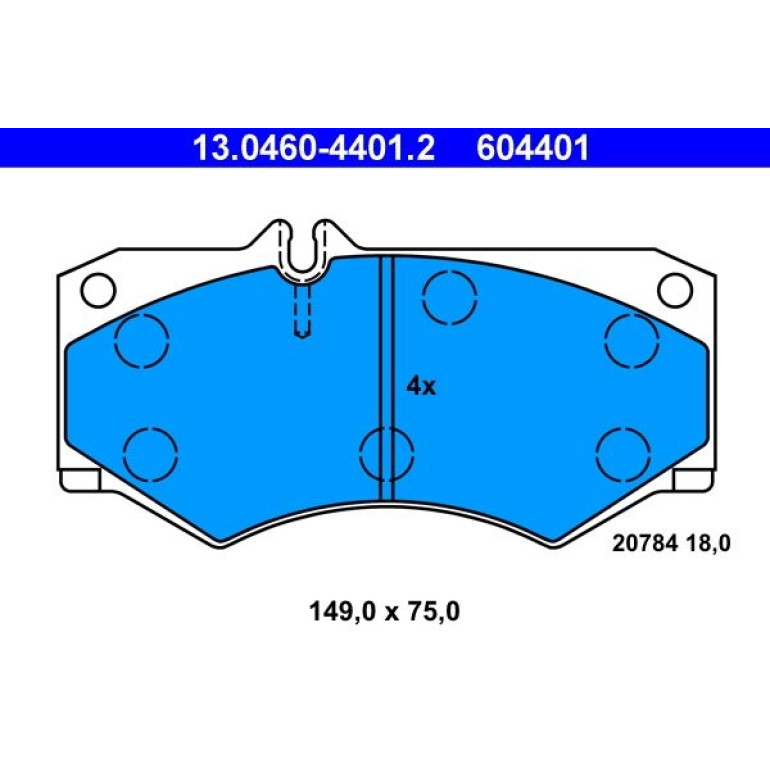 Bremsbelagsatz Db P. W460/W461/W463/T1/T2 79 13.0460-4401.2