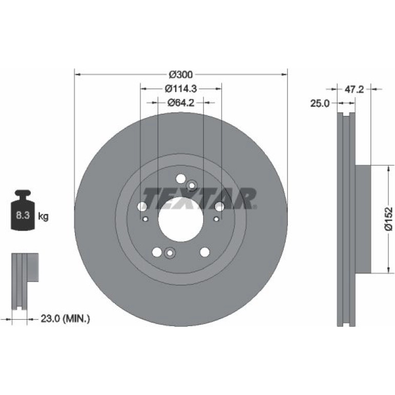 Bremsscheibe Honda P. Accord 03-16 92140903 Bremsscheibe Honda P. Accord 03-16 92140903