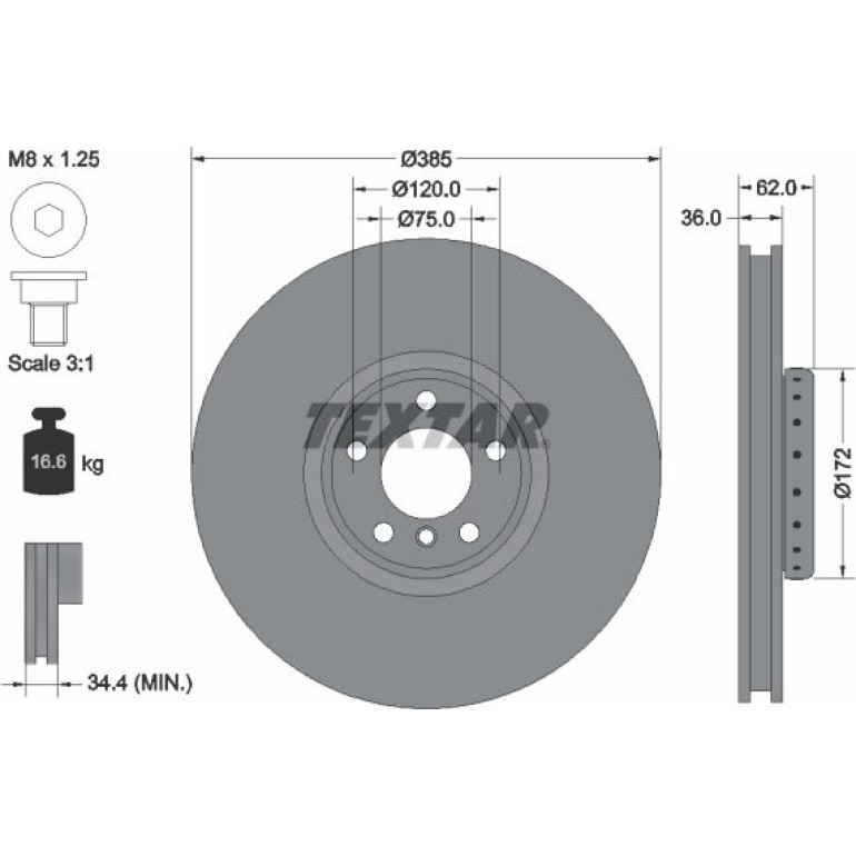 Bremsscheibe Bmw P. X5/X6 10- Le 92266425