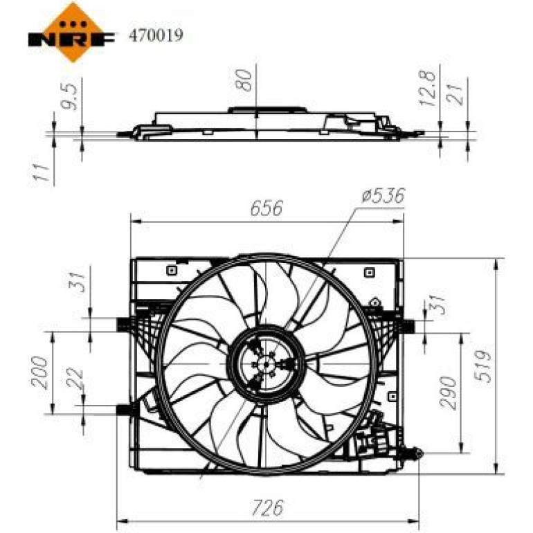 NRF Lüfter, Motorkühlung 470019 NRF Lüfter, Motorkühlung 470019