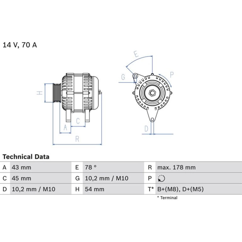 Lichtmaschine 0 986 042 071