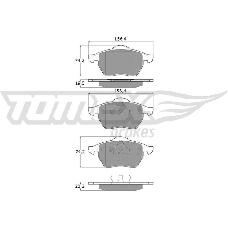 TOMEX brakes Bremsbelagsatz, Scheibenbremse TX 10-94 TOMEX brakes Bremsbelagsatz, Scheibenbremse TX 10-94