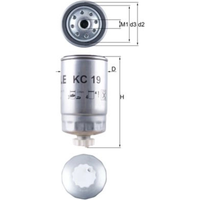 MAHLE Kraftstofffilter KC 19 MAHLE Kraftstofffilter KC 19