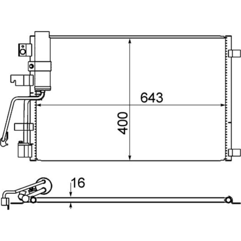 Kondensator, Klimaanlage AC 607 001S