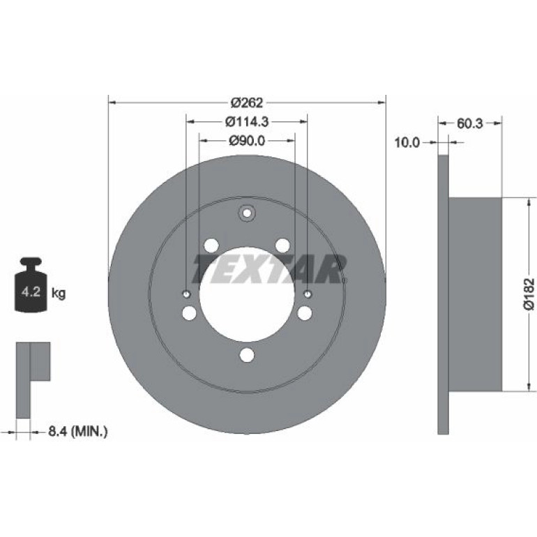Bremsscheibe Mitsubishi T. Outlander/Lancer 03 92136103