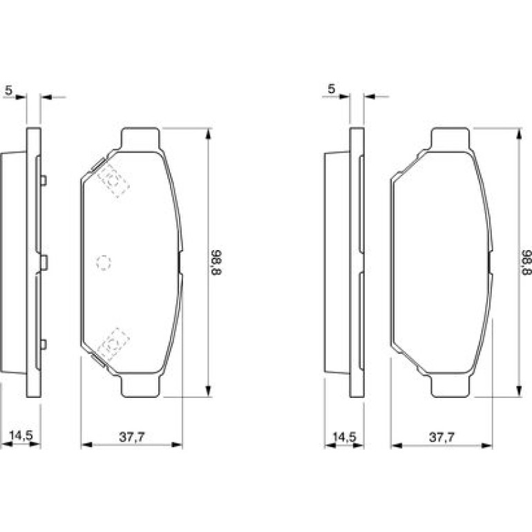 Bosch Bremsbelagsatz 0 986 424 464