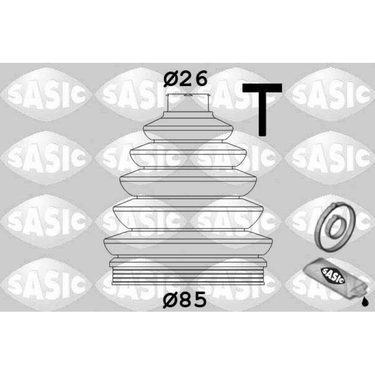 SASIC Faltenbalgsatz, Antriebswelle 1906038
