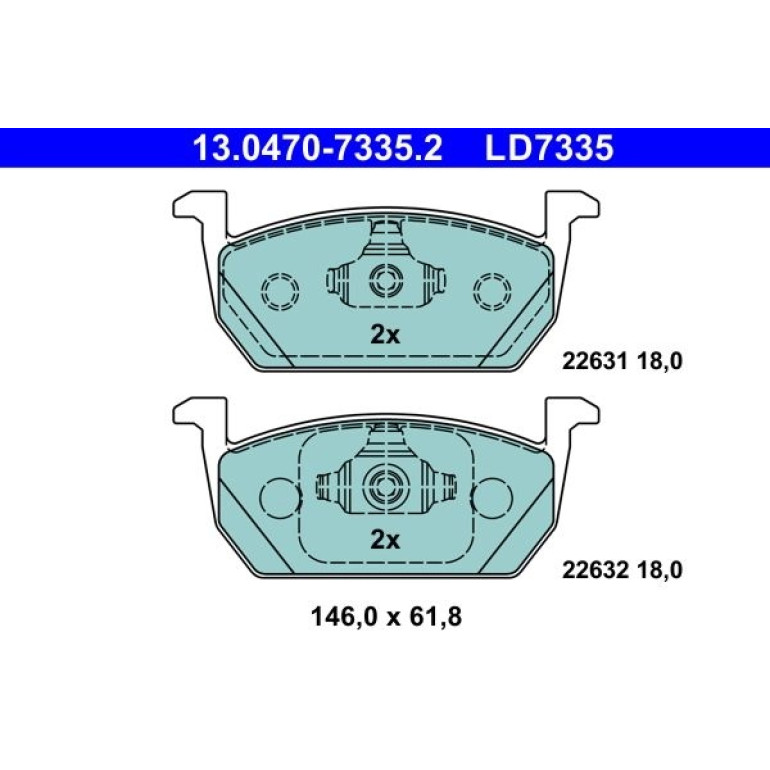 Bremsbelagsatz, Scheibenbremse 13.0470-7335.2 Bremsbelagsatz, Scheibenbremse 13.0470-7335.2