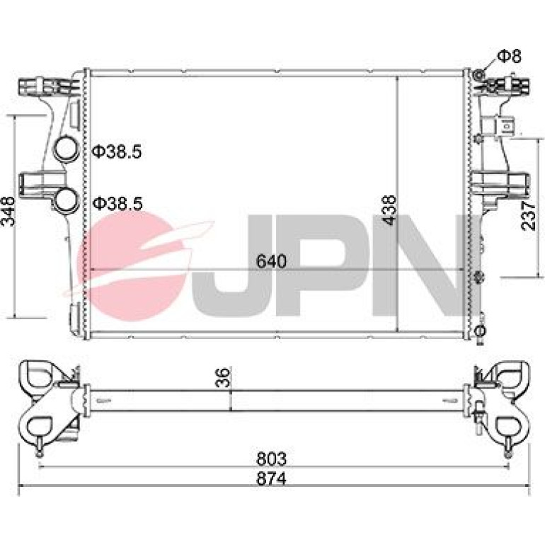 JPN Kühler, Motorkühlung 60C9024-JPN JPN Kühler, Motorkühlung 60C9024-JPN