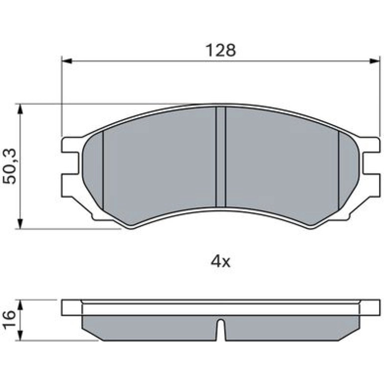 Bosch Bremsbelagsatz 0 986 460 981