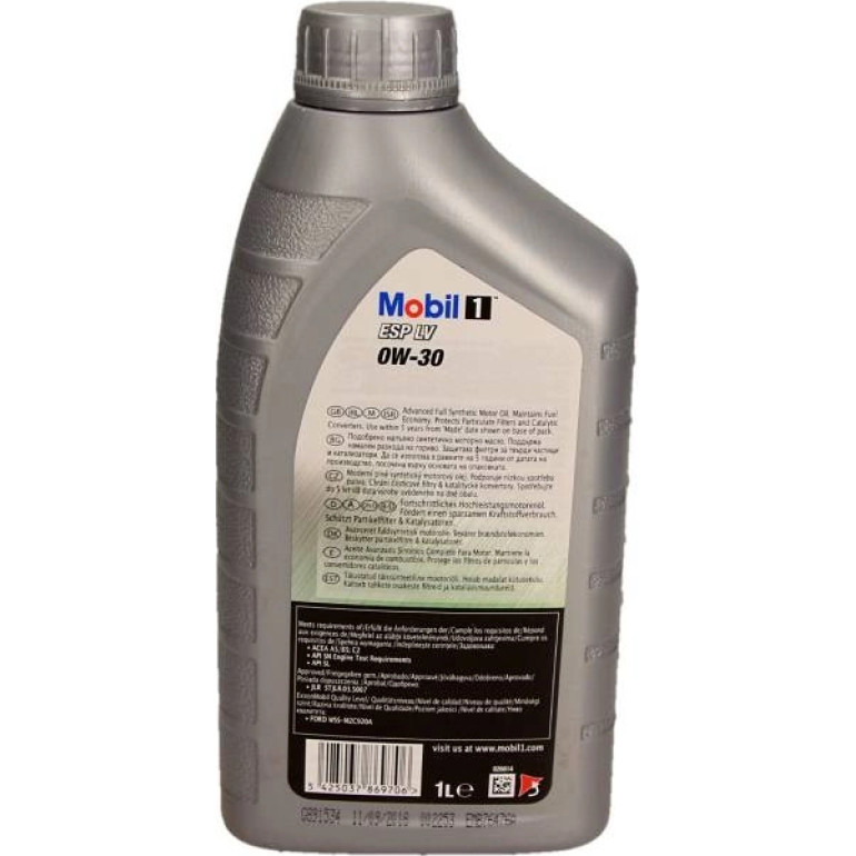 Mobil 1 ESP LV 0W-30 (A5/B5, C2) Motoröl 1 Liter 154313 Mobil 1 ESP LV 0W-30 (A5/B5, C2) Motoröl 1 Liter 154313