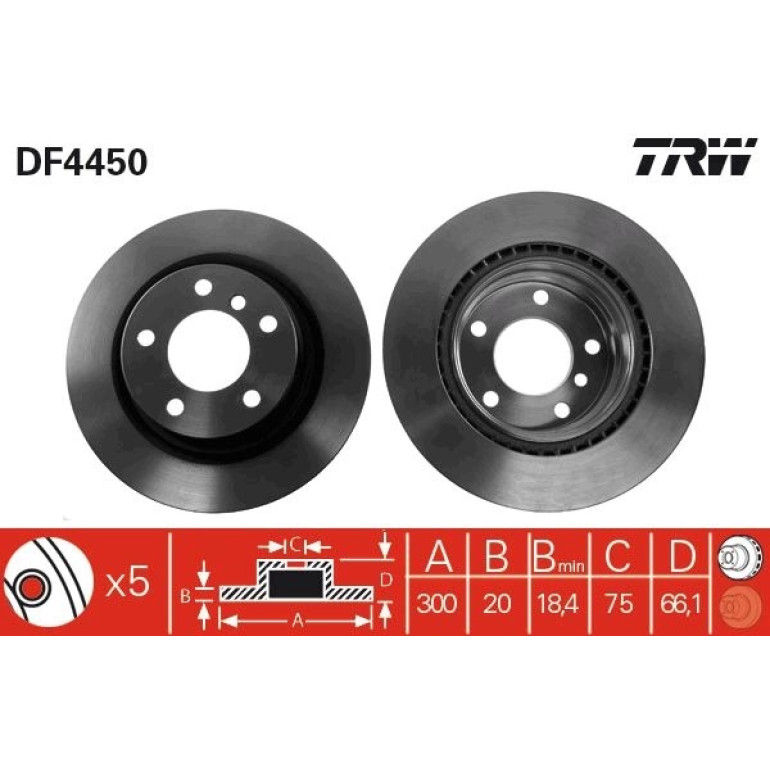 Bremsscheibe Bmw T. E87/E90 04 DF4450 Bremsscheibe Bmw T. E87/E90 04 DF4450