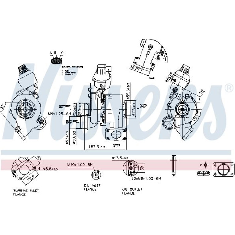 NISSENS Turbolader 93455 NISSENS Turbolader 93455