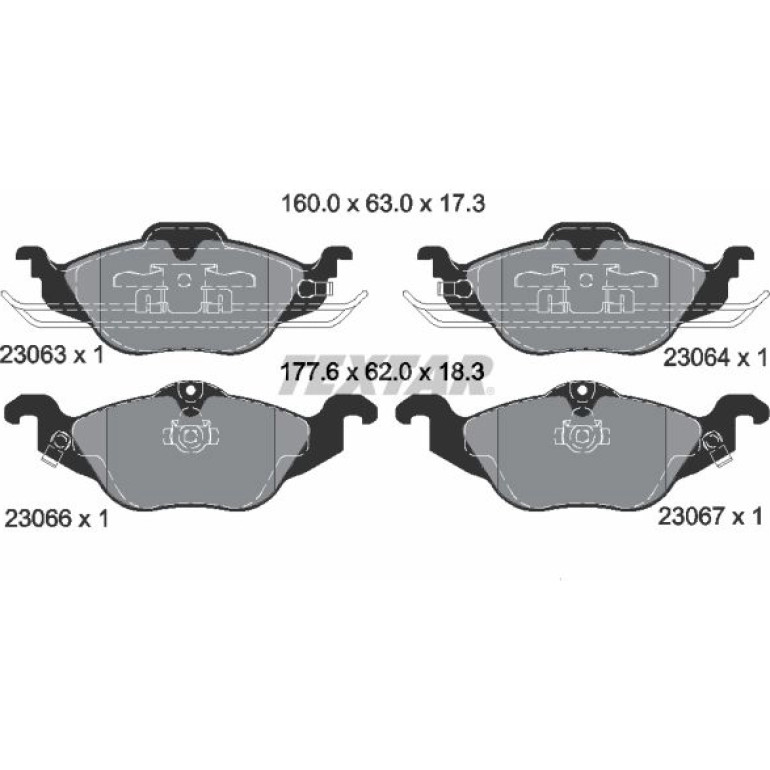 Bremsbelagsatz Opel P. Astra G 2306302 Bremsbelagsatz Opel P. Astra G 2306302