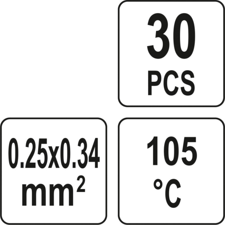 Schrumpfschlauch Aus Zinn, 025-0,34mm2, 30 St YT-81440