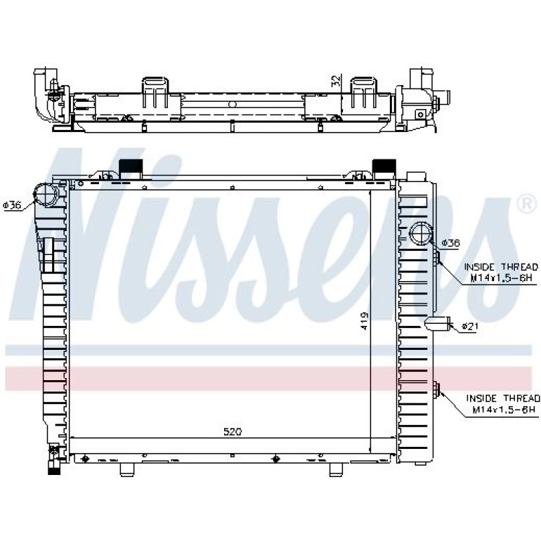 Wasserkühler PKW 62712A Wasserkühler PKW 62712A