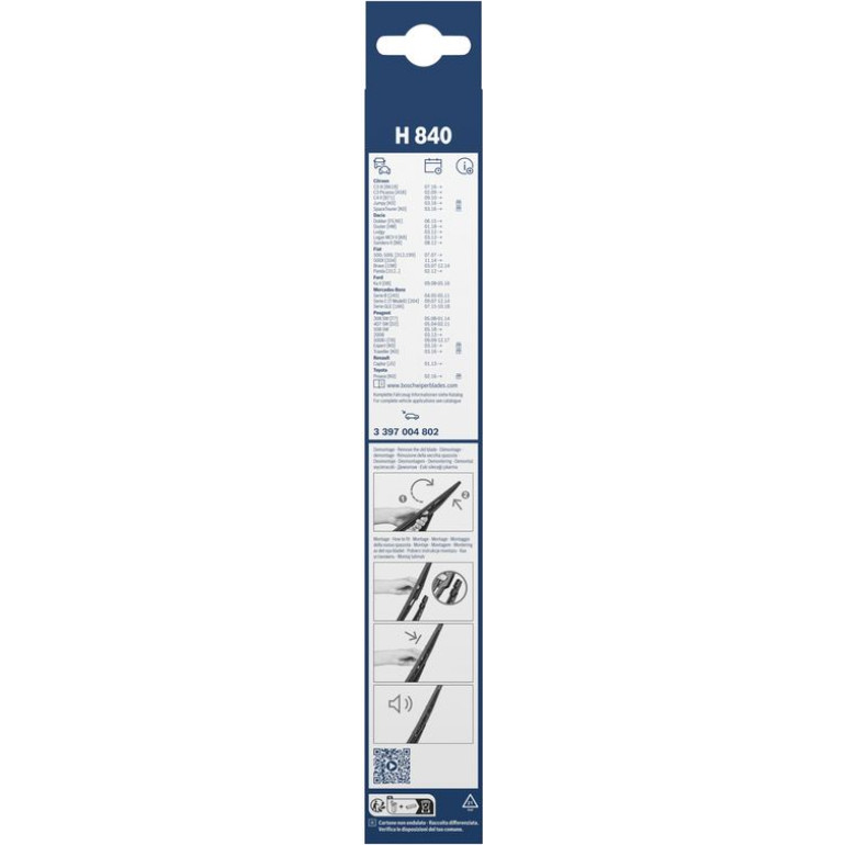 Bosch Wischerblatt H840 3397004802 Bosch Wischerblatt H840 3397004802