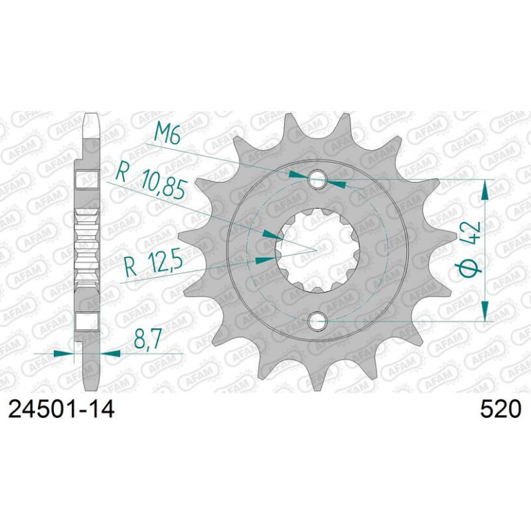 AFAM Ritzel 14 Zähne 24501-14 AFAM Ritzel 14 Zähne 24501-14