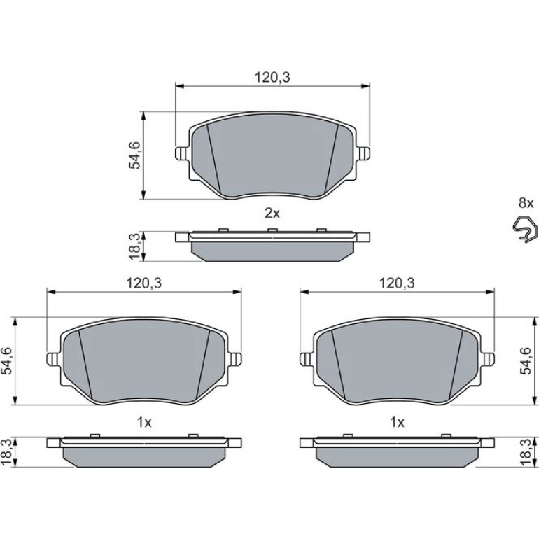Bremsbelag 0 986 460 063