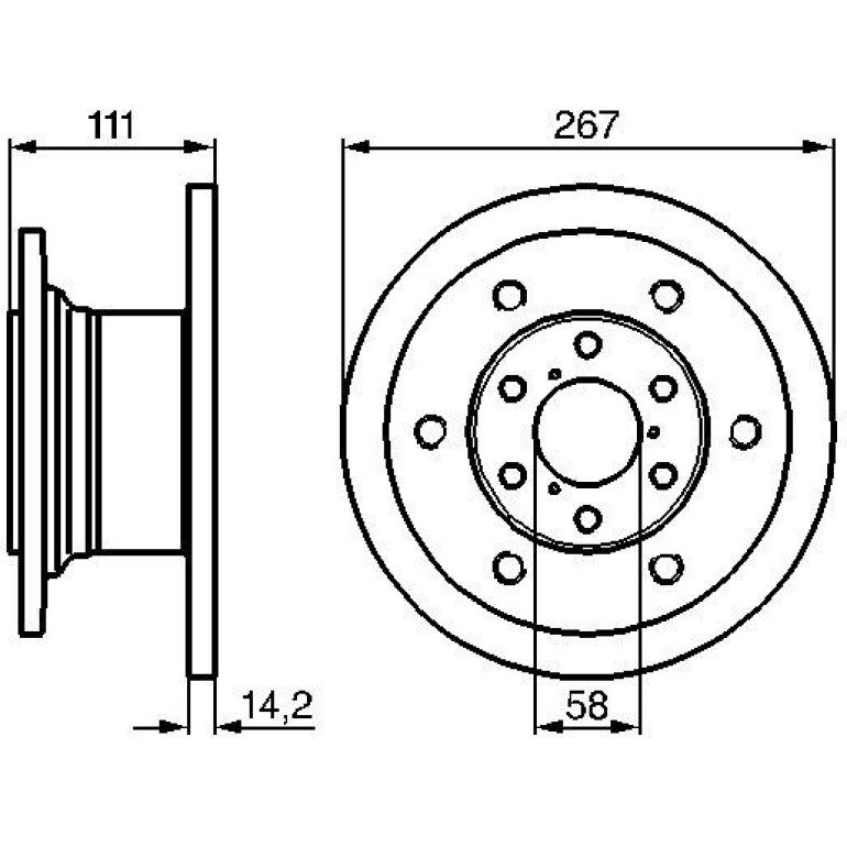 Bremsscheibe VA 0 986 478 742 Bremsscheibe VA 0 986 478 742