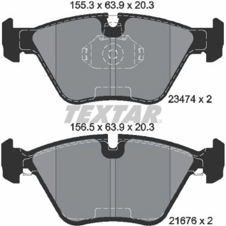 Bremsbelagsatz Bmw S. E34/E36/E46 M3/M5 2347402 Bremsbelagsatz Bmw S. E34/E36/E46 M3/M5 2347402