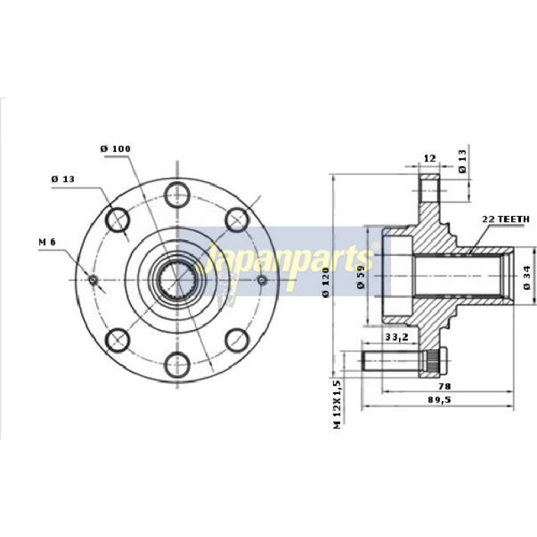 Japanparts Radnabe KK-10018 Japanparts Radnabe KK-10018