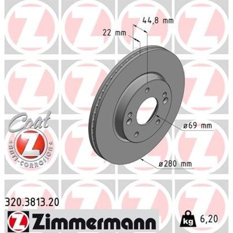 ZIMMERMANN Bremsscheibe 320.3813.20 ZIMMERMANN Bremsscheibe 320.3813.20