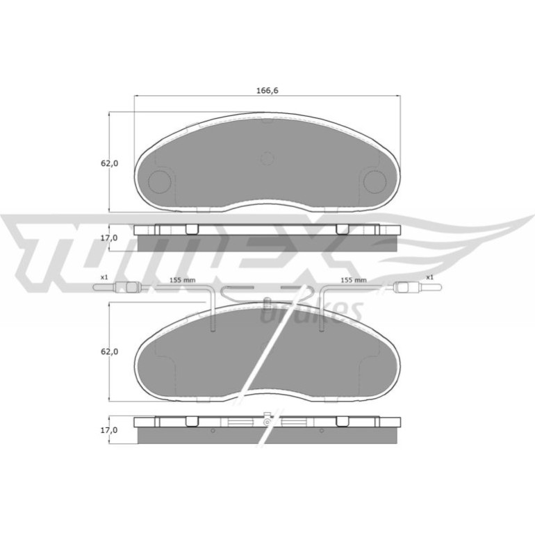 TOMEX brakes Bremsbelagsatz, Scheibenbremse TX 15-18 TOMEX brakes Bremsbelagsatz, Scheibenbremse TX 15-18