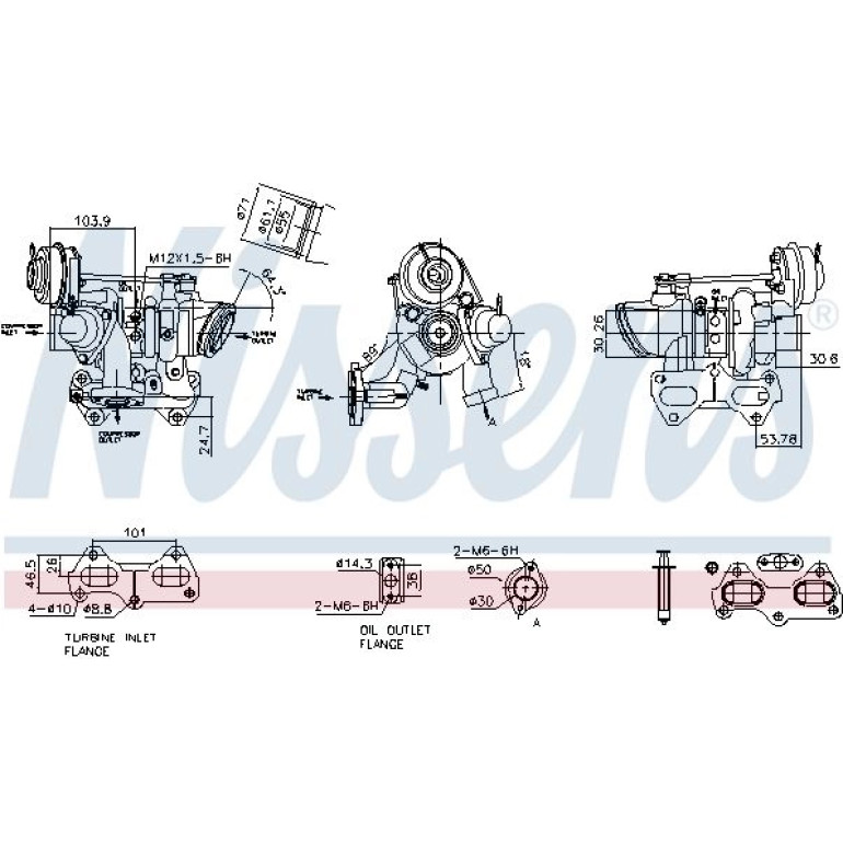 NISSENS Turbolader 93490 NISSENS Turbolader 93490