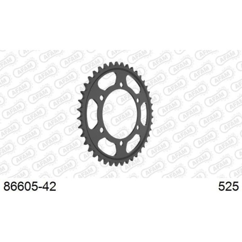 AFAM Kettenrad STAHL 42 Zähne 86605-42 AFAM Kettenrad STAHL 42 Zähne 86605-42