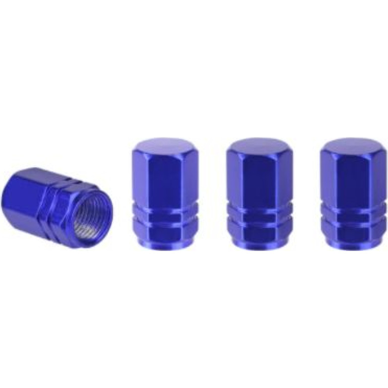 Aluminiumventilkappen, Blau, 4 Stk 02239 Aluminiumventilkappen, Blau, 4 Stk 02239