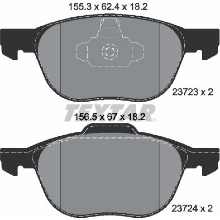 Bremsbelagsatz Ford P. Focus 04-/11-/Mazda/Volvo 2372301 Bremsbelagsatz Ford P. Focus 04-/11-/Mazda/Volvo 2372301