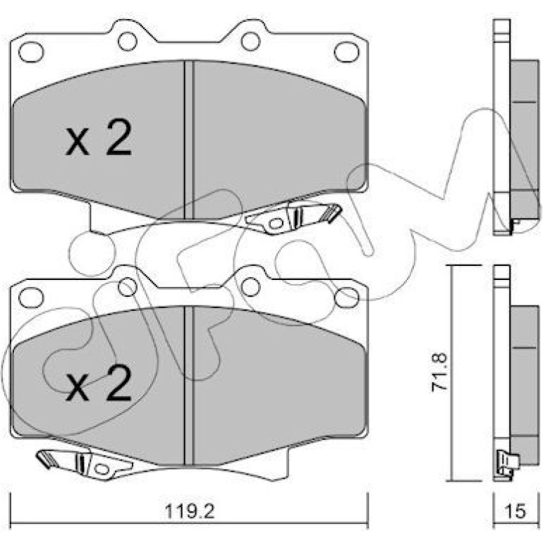 CIFAM Bremsbelagsatz, Scheibenbremse 822-153-0