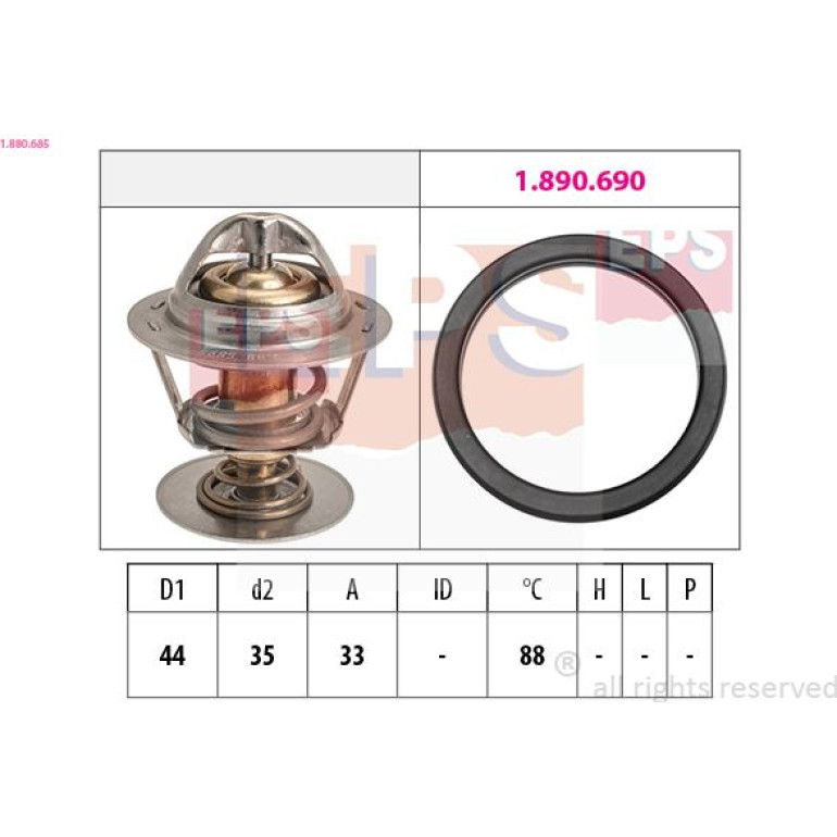 Thermostat, Kühlmittel 1.880.685 Thermostat, Kühlmittel 1.880.685