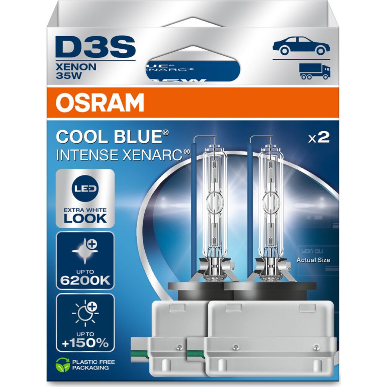 OSRAM D3S 35W PK32d-5 COOL BLUE INTENSE NextGen 6200K +150% OSRAM D3S 35W PK32d-5 COOL BLUE INTENSE NextGen 6200K +150%