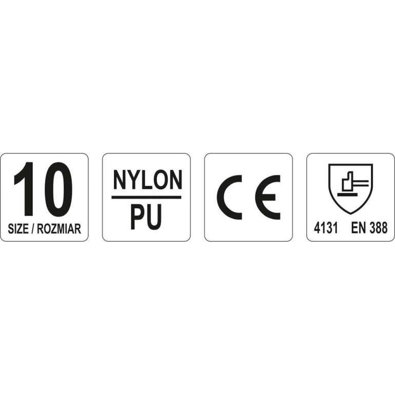 Nylon-Arbeitshandschuhe Größe 10 YT-7472