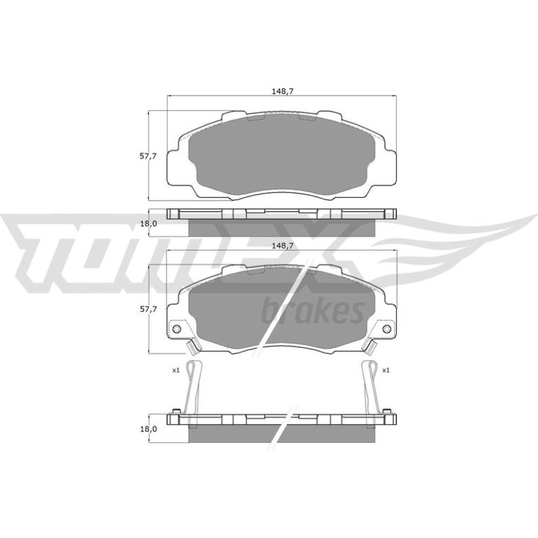 TOMEX brakes Bremsbelagsatz, Scheibenbremse TX 11-37 TOMEX brakes Bremsbelagsatz, Scheibenbremse TX 11-37