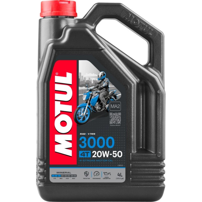 Motul 3000 Road / V-Twin 4T MA2 20W-50 4 Liter 107319 Motul 3000 Road / V-Twin 4T MA2 20W-50 4 Liter 107319