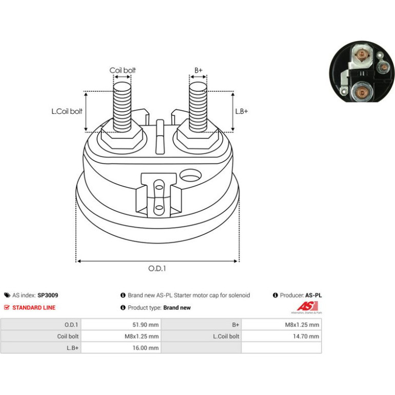 Reparatursatz, Starter SP3009 Reparatursatz, Starter SP3009