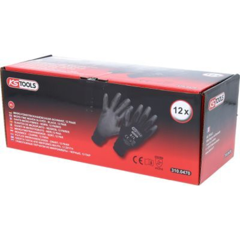 Mikro-Feinstrickhandschuhe,schwarz 310.0470 Mikro-Feinstrickhandschuhe,schwarz 310.0470