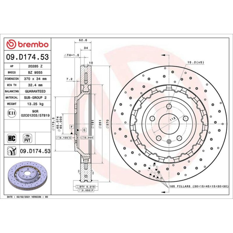 Bremsscheibe VA 09.D174.53 Bremsscheibe VA 09.D174.53