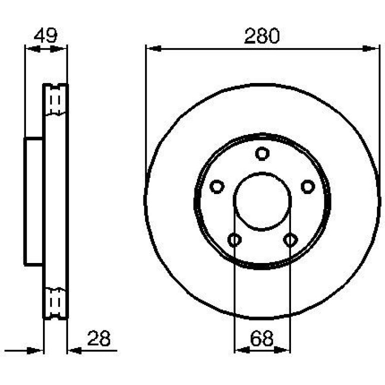 Bremsscheibe 0 986 479 B61 Bremsscheibe 0 986 479 B61