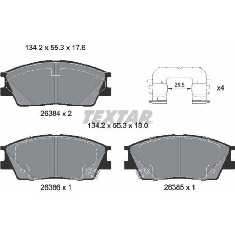 Bremsbelagsatz, Scheibenbremse 2638401 Bremsbelagsatz, Scheibenbremse 2638401