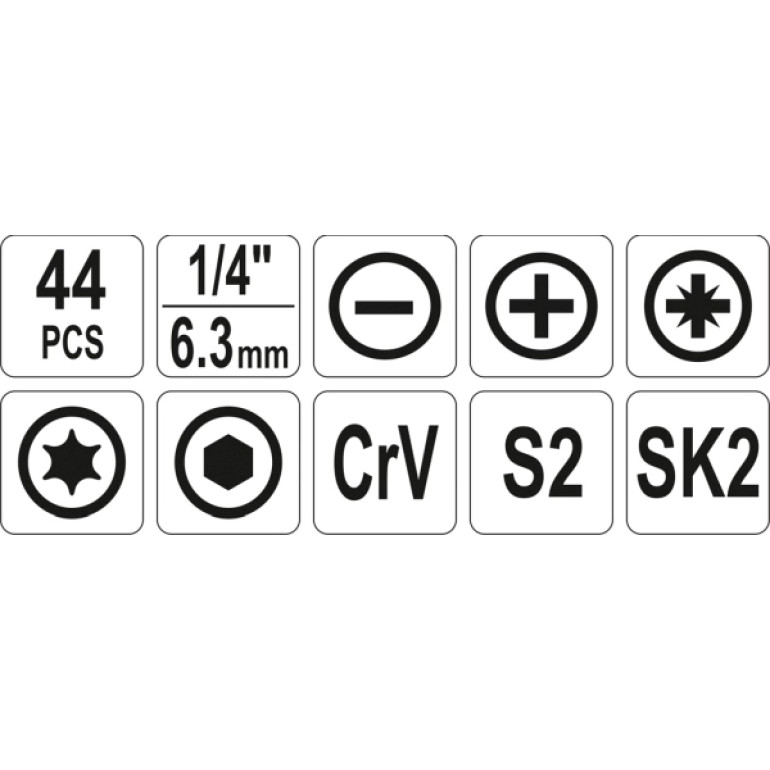 Werkzeugsatz Im Fall 44-Tlg yt-39280 Werkzeugsatz Im Fall 44-Tlg yt-39280
