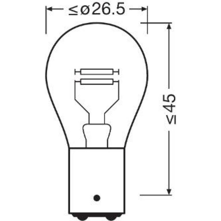P21/4W OSRAM 12V 21/4W BAZ15D SB2 7225-02B P21/4W OSRAM 12V 21/4W BAZ15D SB2 7225-02B