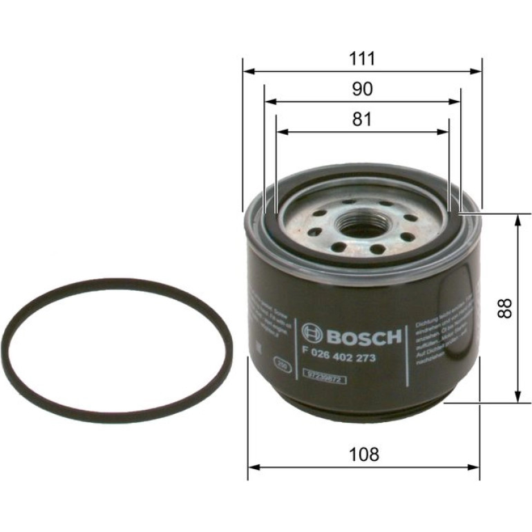 Bosch Kraftstofffilter F 026 402 273 Bosch Kraftstofffilter F 026 402 273