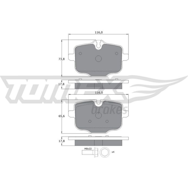 TOMEX brakes Bremsbelagsatz, Scheibenbremse TX 17-36 TOMEX brakes Bremsbelagsatz, Scheibenbremse TX 17-36