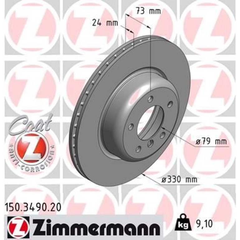 ZIMMERMANN Bremsscheibe 150.3490.20 ZIMMERMANN Bremsscheibe 150.3490.20