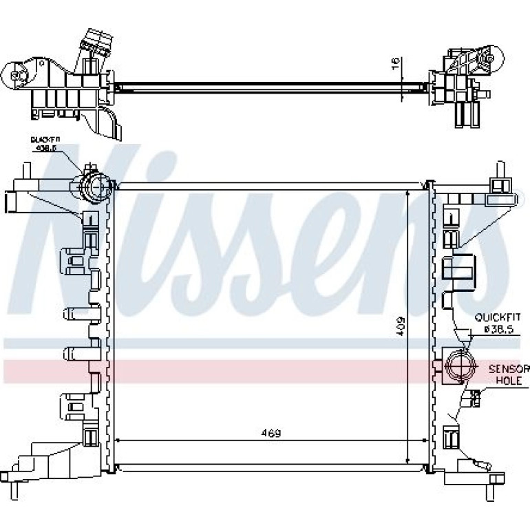 Wasserkühler PKW 630734 Wasserkühler PKW 630734